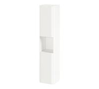 GoodHome Nevado Tall Matt White Bathroom Double Column Cabinet (H)160Cm (W)35Cm