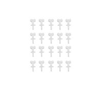 GoodHome Nisis Plastic White Matt Curtain Hook, (L)24mm, Pack Of 20