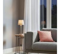 GoodHome Nunbird Plain Satin Grey Silver Effect Table Lamp