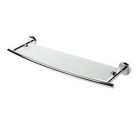 GoodHome Ormara Silver Effect Glass Rectangular Shelf (L)58.5Cm X (D)17Cm