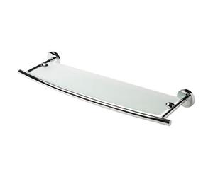 GoodHome Ormara Silver Effect Glass Rectangular Shelf (L)58.5Cm X (D)17Cm