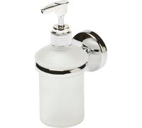 GoodHome Ormara Silver Effect Glass & Steel Wall-Mounted Soap Dispenser