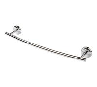 GoodHome Ormara Silver Effect Iron & Steel Wall-Mounted Towel Rail (W)48Cm