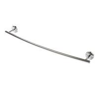 GoodHome Ormara Silver Effect Stainless Steel Wall-Mounted Towel Rail (W)67Cm