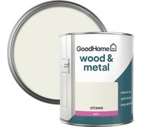 GoodHome Ottawa Satin Metal & Wood Paint, 750Ml