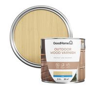 GoodHome Outdoor Clear Matt Wood Varnish, 2.5L