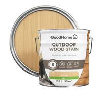 GoodHome Outdoor Light Oak Satin Quick Dry Wood Stain, 2.5L