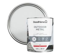 GoodHome Outdoor White Gloss Exterior Doors & Windows Topcoat Metal Paint, 2.5L Tin