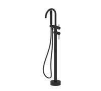 GoodHome Owens Matt Black Floor-Mounted Bath Mixer Tap With Shower Kit