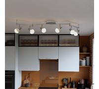 GoodHome Panacea Tube Gloss Chrome Effect 6 Light Spotlight Bar