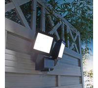 GoodHome Parksville Ar0218-2B Black Mains-Powered Cool White Outdoor Led Pir Floodlight 2600Lm