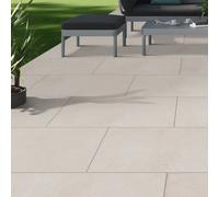 GoodHome Paski Cream Matt Concrete Effect Porcelain Outdoor Floor Tile, Pack Of 1, (L)900mm (W)600mm