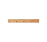 GoodHome Pecel Grey Rubber & Wood 5 Hook Rail (L)330mm (H)35mm