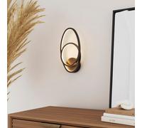 GoodHome Pegmati Matt Black Paint Effect Wired Led Wall Light