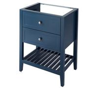 GoodHome Perma Satin Blue Freestanding Bathroom Vanity Unit (H) 806mm (W) 600mm