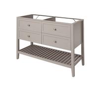 GoodHome Perma Satin Grey Freestanding Bathroom Vanity Unit (H) 806mm (W) 1200mm