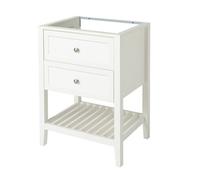 GoodHome Perma Satin White Freestanding Bathroom Vanity Unit (H) 806mm (W) 600mm