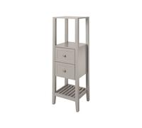 GoodHome Perma Tall Satin Grey Bathroom Cabinet (H)120Cm (W)40.2Cm