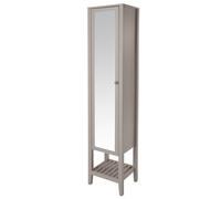 GoodHome Perma Tall Satin Grey Single Freestanding Bathroom Cabinet (H)185Cm (W)40Cm