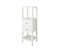 GoodHome Perma Tall Satin White Bathroom Cabinet (H)120Cm (W)40.2Cm