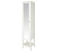 GoodHome Perma Tall Satin White Single Freestanding Bathroom Cabinet (H)185Cm (W)40Cm