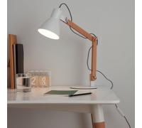 GoodHome Peroten Conical Matt White Table Light