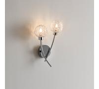 GoodHome Phaidros Chrome Effect Double Wall Light