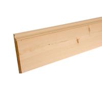 GoodHome Planed Natural Pine Ogee Skirting Board (L)2400mm (W)144mm (T)19.5mm
