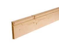 GoodHome Planed Natural Pine Torus Skirting Board (L)2400mm (W)144mm (T)19.5mm