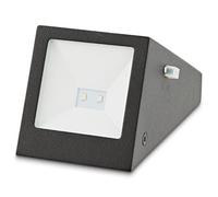 GoodHome Plevna Matt Black Solar-Powered Ice White Led Deck Light