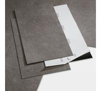 GoodHome Poprock Grey Tile Stone Effect Self-Adhesive Vinyl Tile, 1.3M²