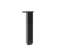 GoodHome Portloe Matt Black Aluminium Adjustable Cabinet Feet (H)231mm (W)40mm, Pack Of 2