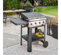 GoodHome Powell Black 4 Burner Gas Bbq