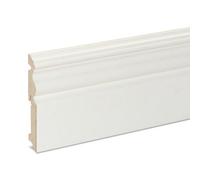 GoodHome Primed White Mdf Skirting Board (L)2200mm (W)120mm (T)19mm