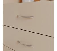 GoodHome Primel Satin Nickel Effect Any Room Furniture Bow Pull Handle (L)16Cm (D)27mm, Pack Of 6