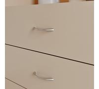 GoodHome Primel Satin Nickel Effect Any Room Furniture Bow Pull Handle, (L)114mm X (D)27mm, Pack Of 6
