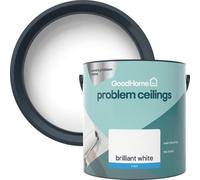 GoodHome Problem Ceilings Brilliant White Matt Ceiling Emulsion Paint, 2.5L