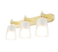 GoodHome Quadryx Bar Satin Brushed Brass Gold Effect 3 Light Spotlight