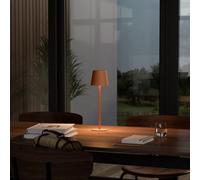 GoodHome Quelea Matt Terracotta Integrated Led Table Lamp