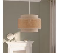 GoodHome Quetzal Natural Round Lamp Shade (D)38Cm