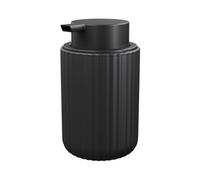 GoodHome Rawa Matt Black Ribbed Effect Ceramic Freestanding Soap Dispenser