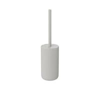GoodHome Rawa Matt Grey Ribbed Effect Ceramic Toilet Brush & Holder