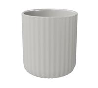 GoodHome Rawa Matt Grey Ribbed Effect Ceramic Tumbler