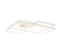 GoodHome Rectangle Matt Metal & Plastic White Led Ceiling Light