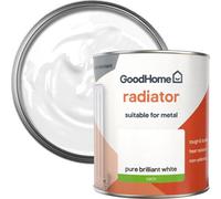 GoodHome Renovation Pure Brilliant White Satinwood Multi-Room Radiator & Appliance Paint, 750Ml