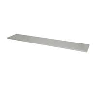 GoodHome Rigga Satin Silver Effect Rectangular Floating Shelf (L)118Cm X (D)19Cm