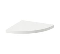 GoodHome Rigga Satin White Corner Shelf (L)25Cm X (D)25Cm