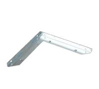 GoodHome Rigga Silver Steel Corner Bracket (H)12mm (D)40mm, Pack Of 2