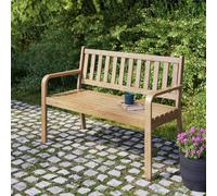 GoodHome Riveo Natural Wooden Bench (W)128Cm (H)89Cm