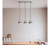 GoodHome Roccheta Chrome Effect 3 Lamp Pendant Ceiling Light, (Dia)140mm